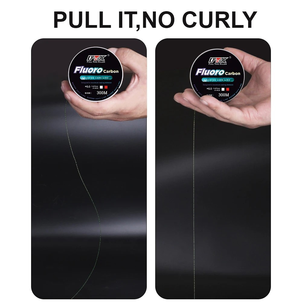FTK 300/500m Invisible Fishing Line Speckle Fluorocarbon Coating Line for Trophy