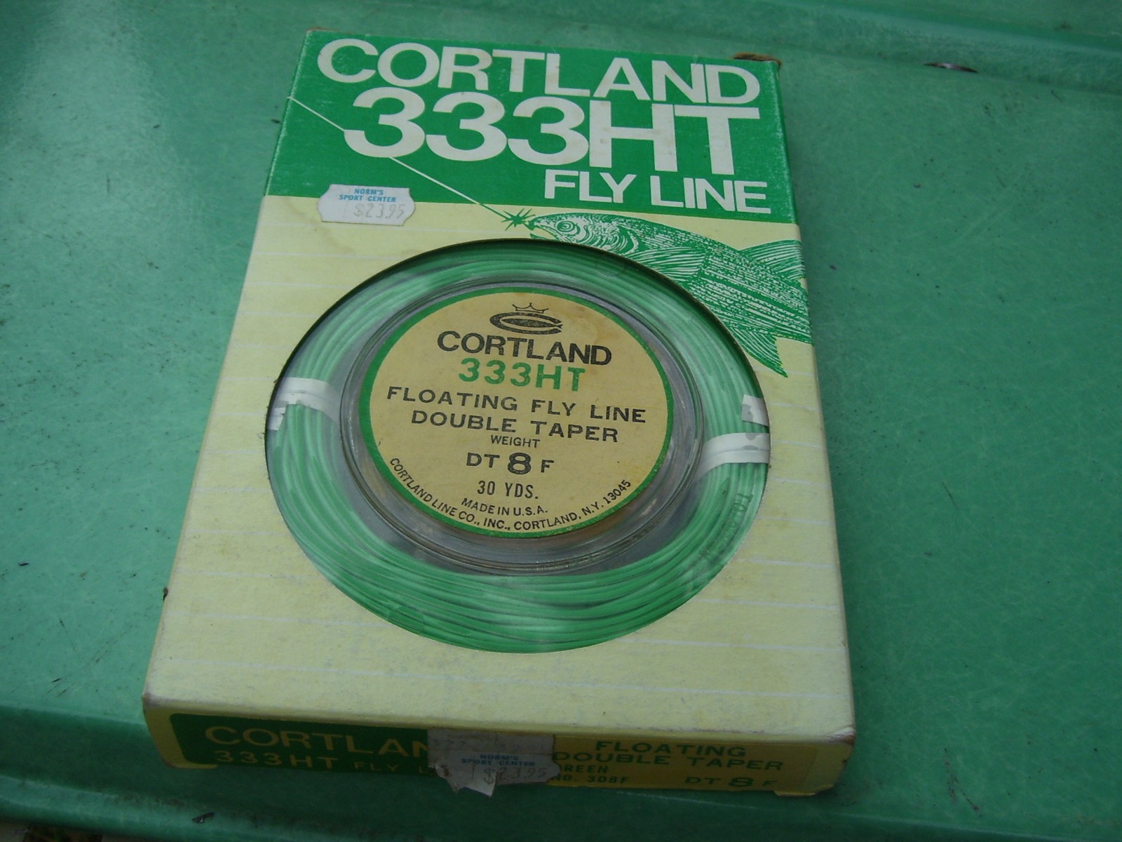 Vtg Cortland 333HT Yellow Floating Fly Line WF8F, 35 Yards NEW IN BOX NICE