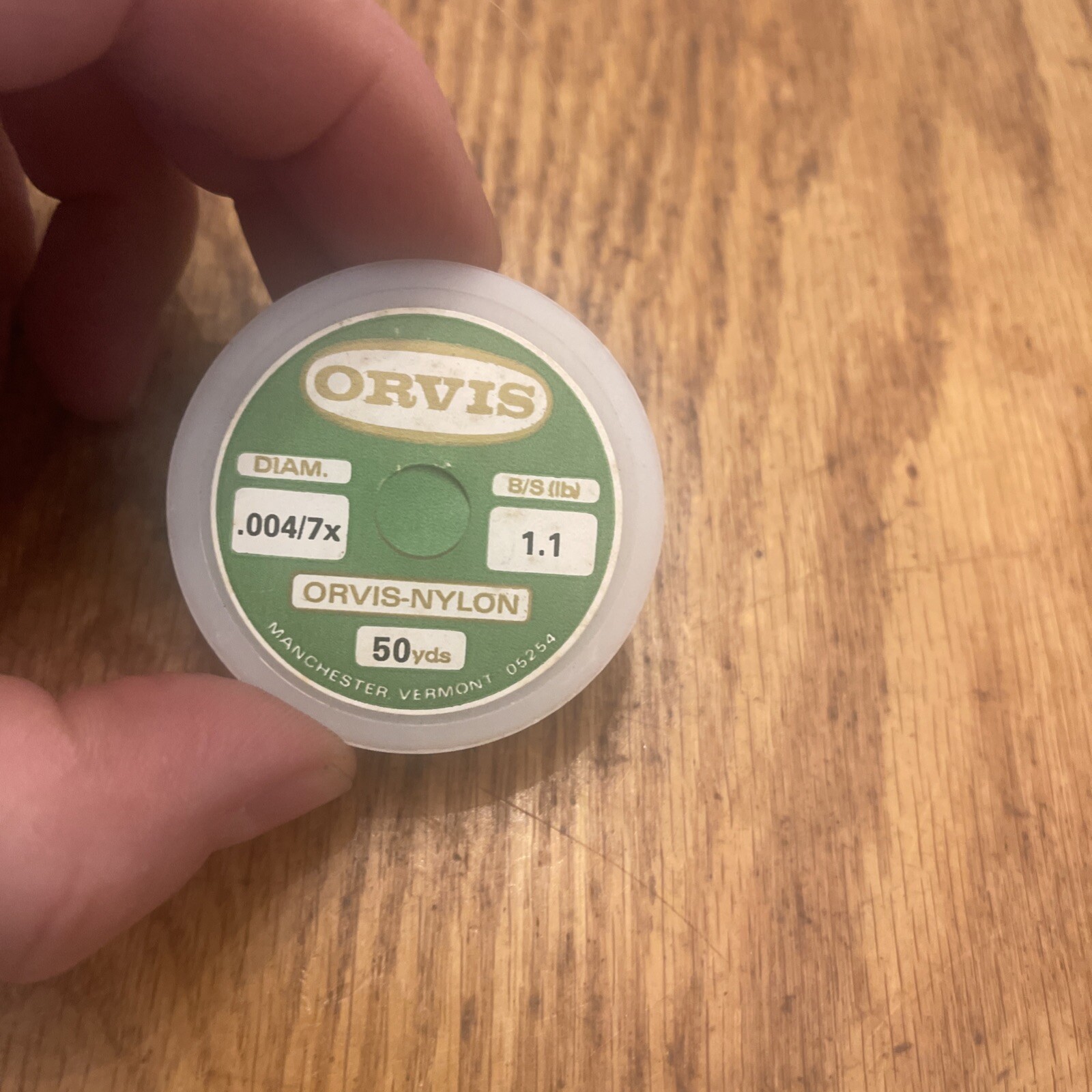 Orvis 50 yd Fishing Line Spools (1) Diam. .006/5x 2.4Lbs Manchester Vermont NOS