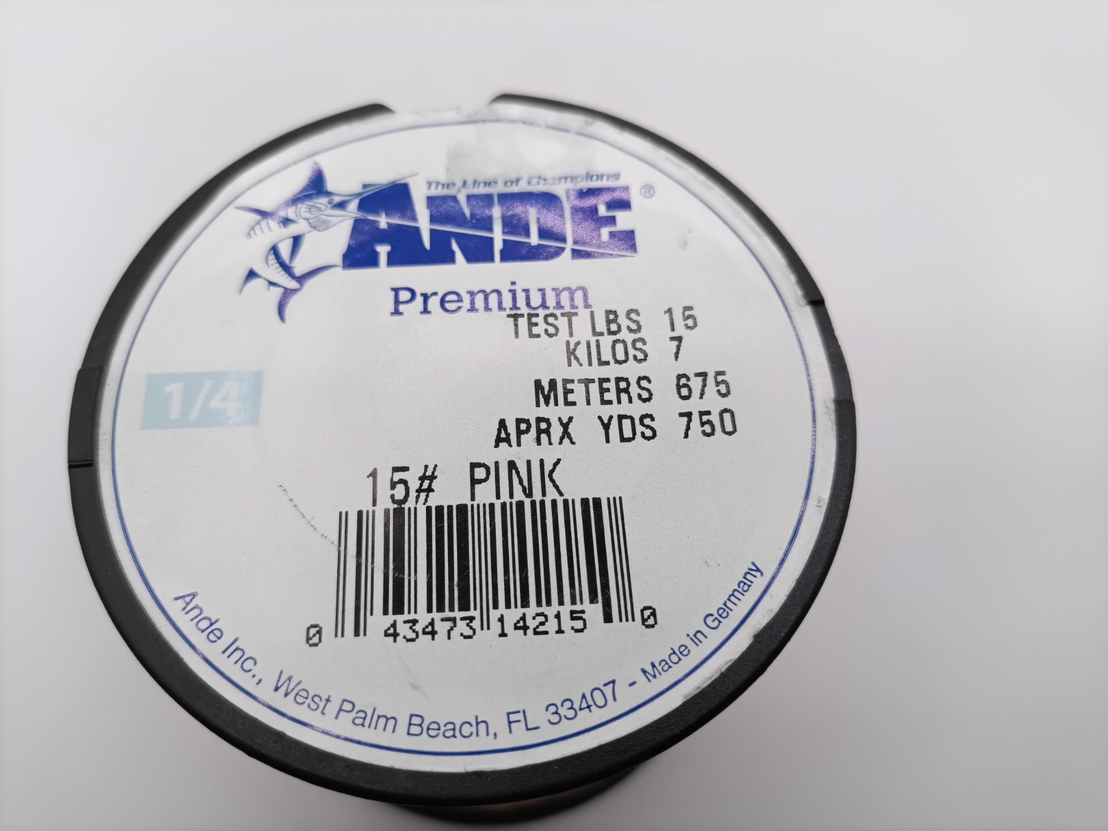 Ande Premium Monofilament Pink 15# X 750 yd.