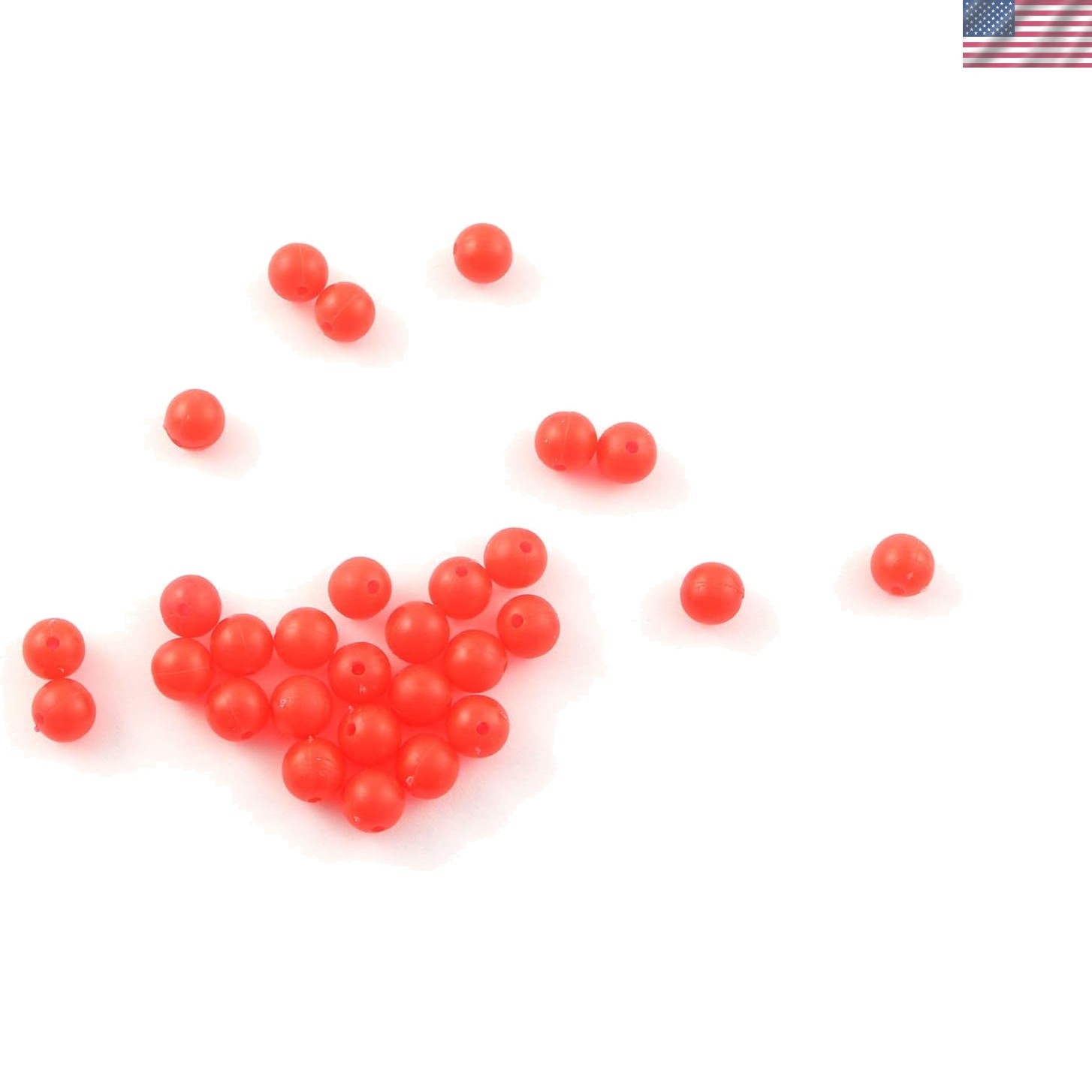 Fishing Line Beads – 100pcs 8mm Red Glow Plastic Beads for Deep-Water Fishing