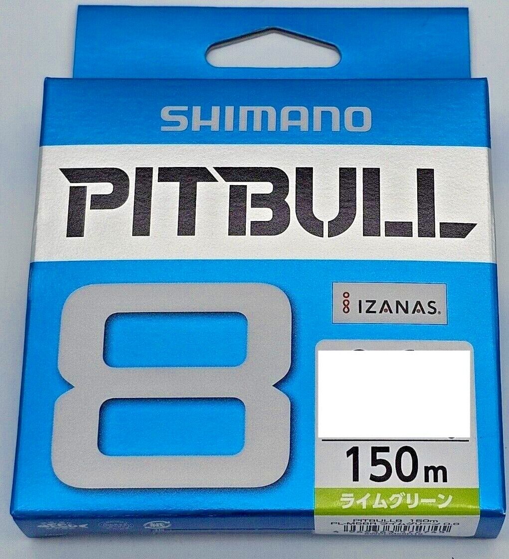 NEW SHIMANO PITBULL X8 Braided Line PE 150m Lime Green PL-M58R