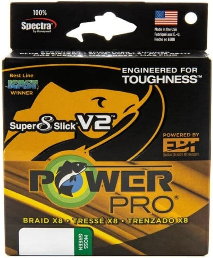 Power Pro Super Slick V2 8-Strand Braided Line 150yd Moss Green