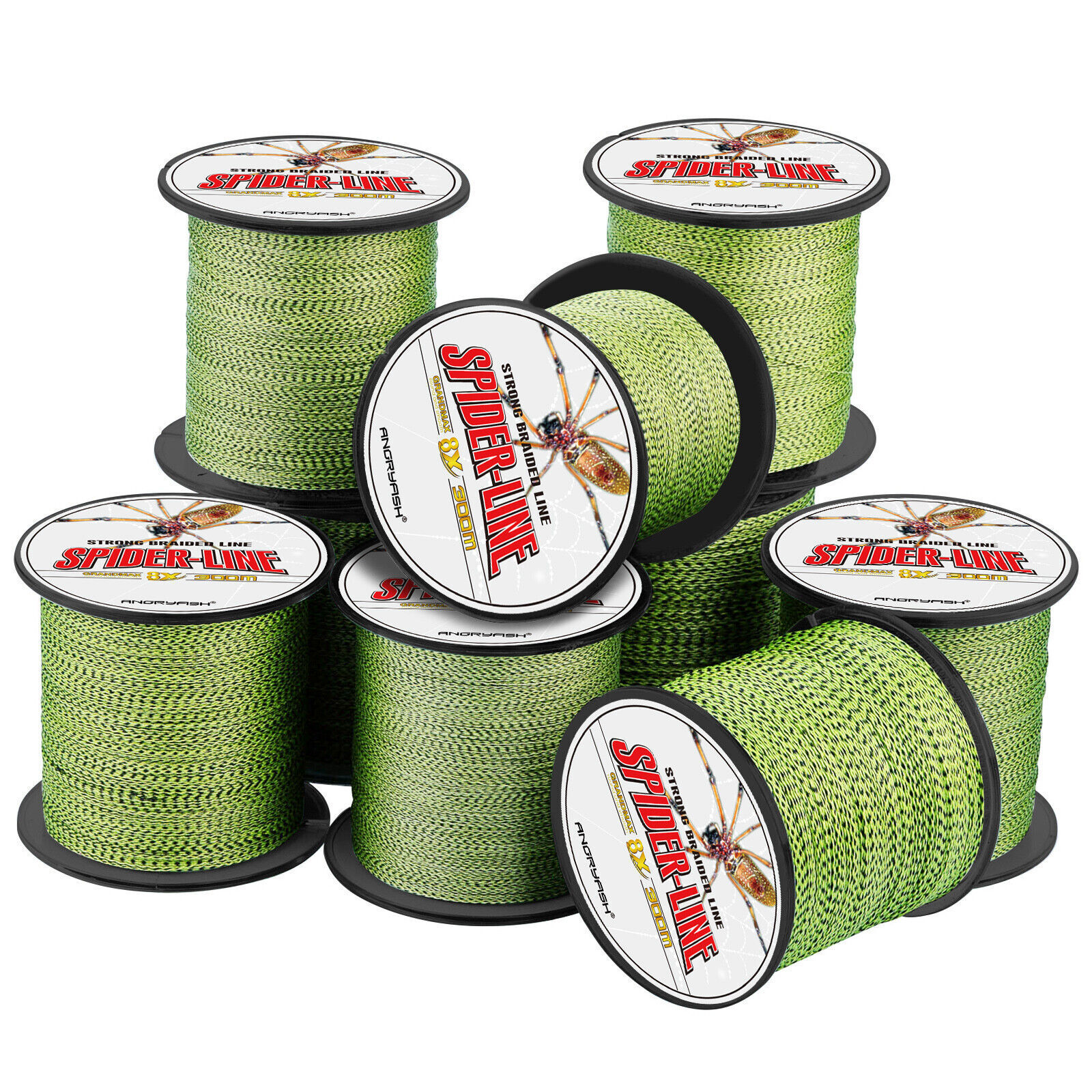 328 Yds Braided Fishing Line 4/8 Strands 12-100 lbs Abrasion Resistant Strong