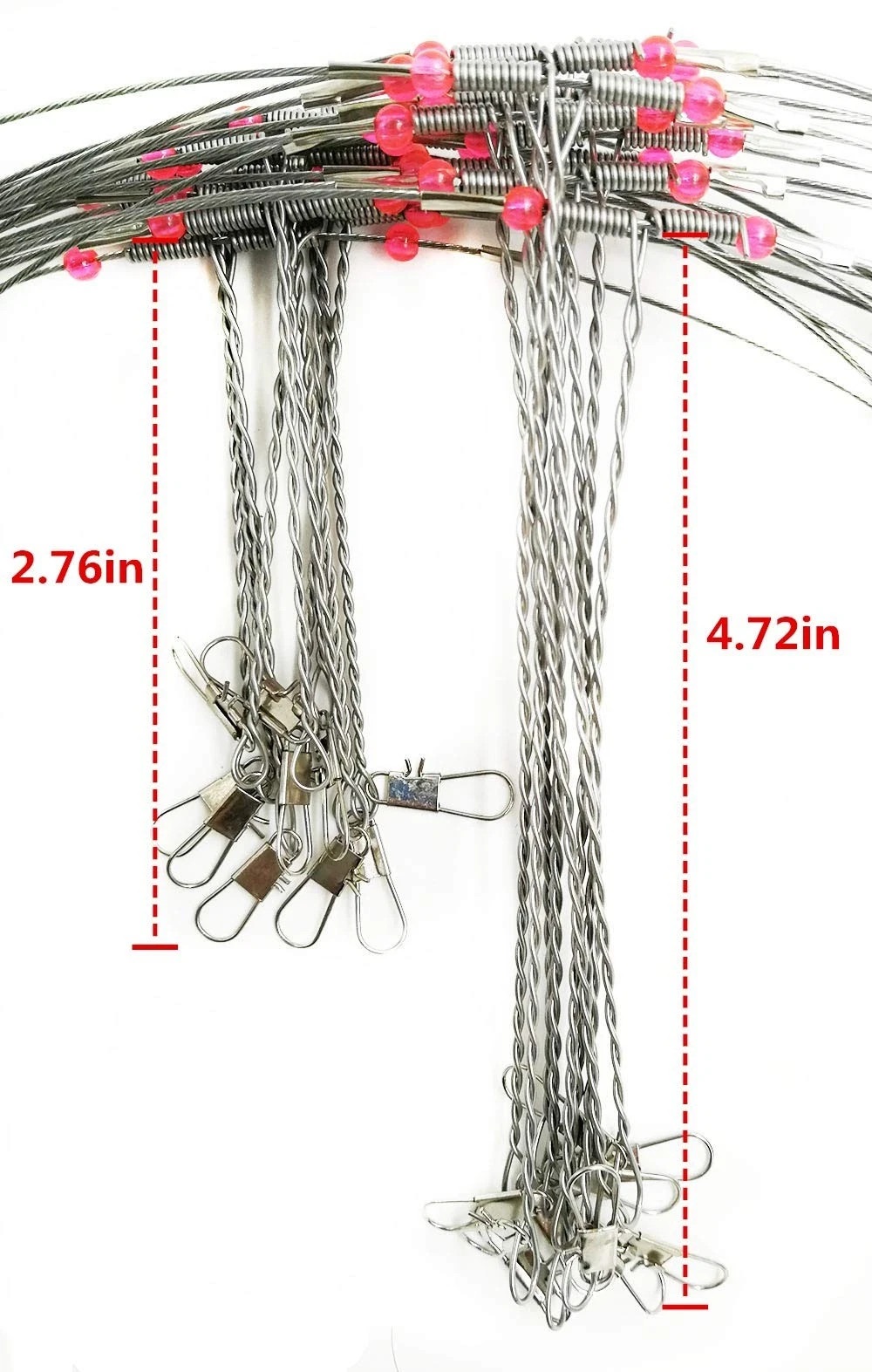 Fishing Wire Leaders for Bottom Rigs 10pcs Saltwater HiLow Rig Leaders with S…