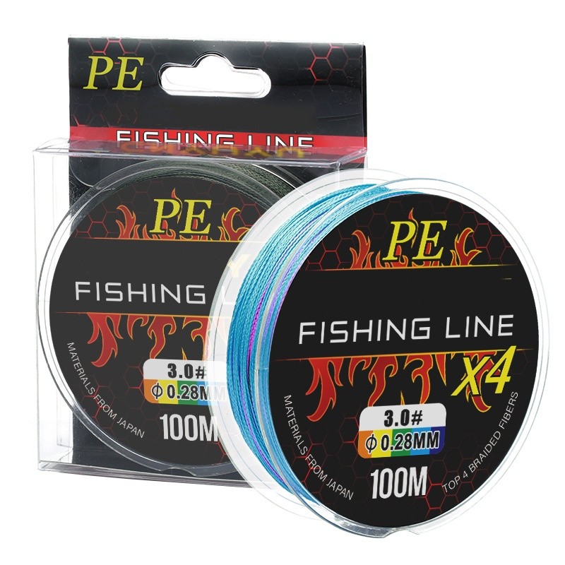 4 Strands PE Braided Fishing Line 0.1mm-0.6mm 10LB-110LB Fishing Sea Line Fshing