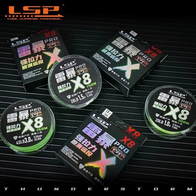 Dorisea Never Fade 8 Strands Fluorescent Green PE Braided Fishing line 100-500m