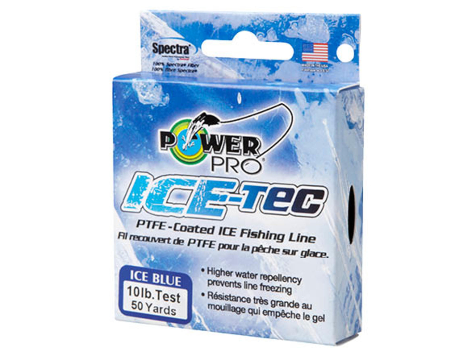 PowerPro Ice-Tec Braided Fishing Line – Marine_Blue – 10lb – 50yd/46m (234001…