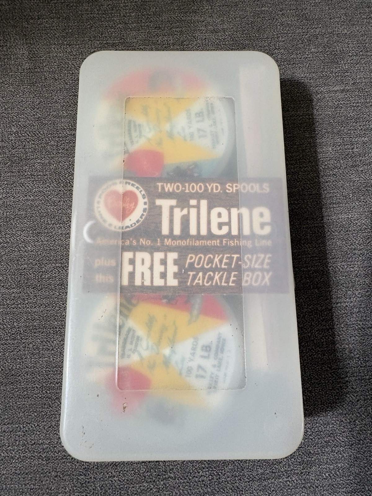 Vintage Berkley Trilene 17lb 100yd Monofilament 2 Spools Tackle Box Fishing Line