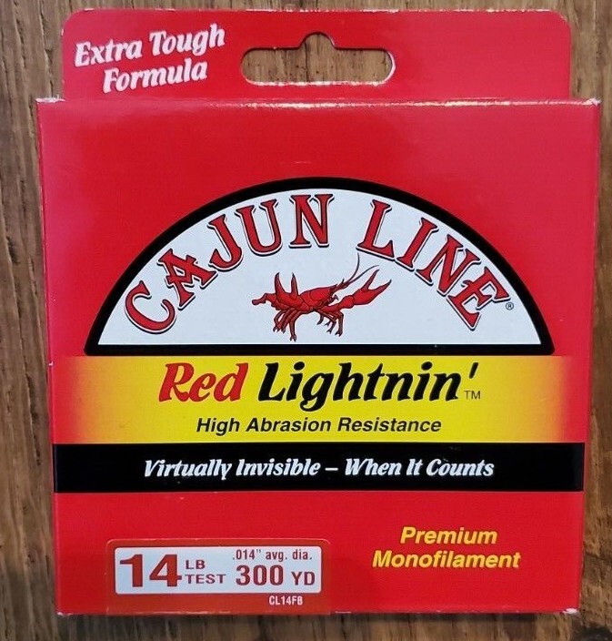Red Mono Fishing Line 300yd Cajun Red Lightning Monofilament