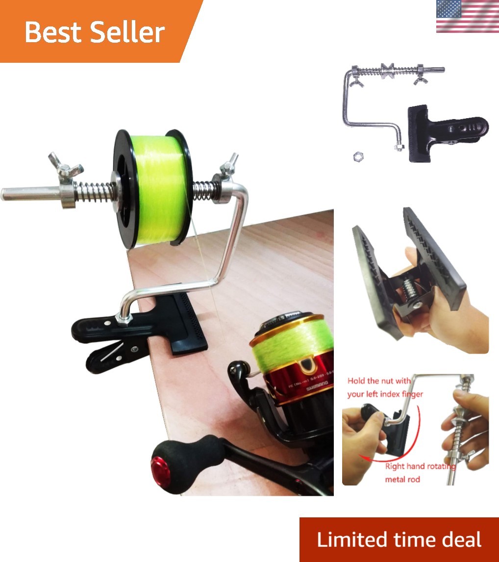 Ultimate Fishing Line Spooler – Compact Aluminum Reel Winder & Tackle Station