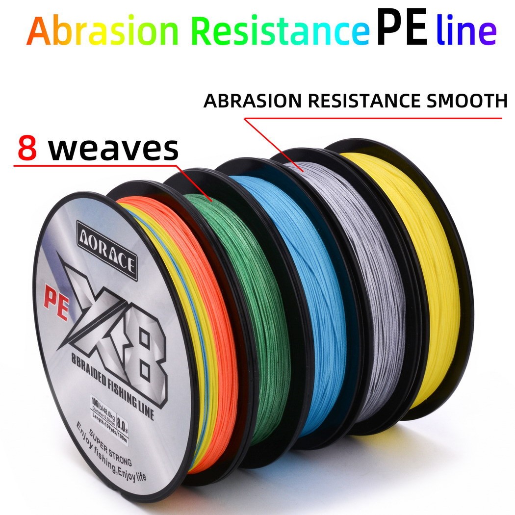 Braided Fishing Line 8X Strands 11~106 lbs PE Line 100m Fishing Accessory