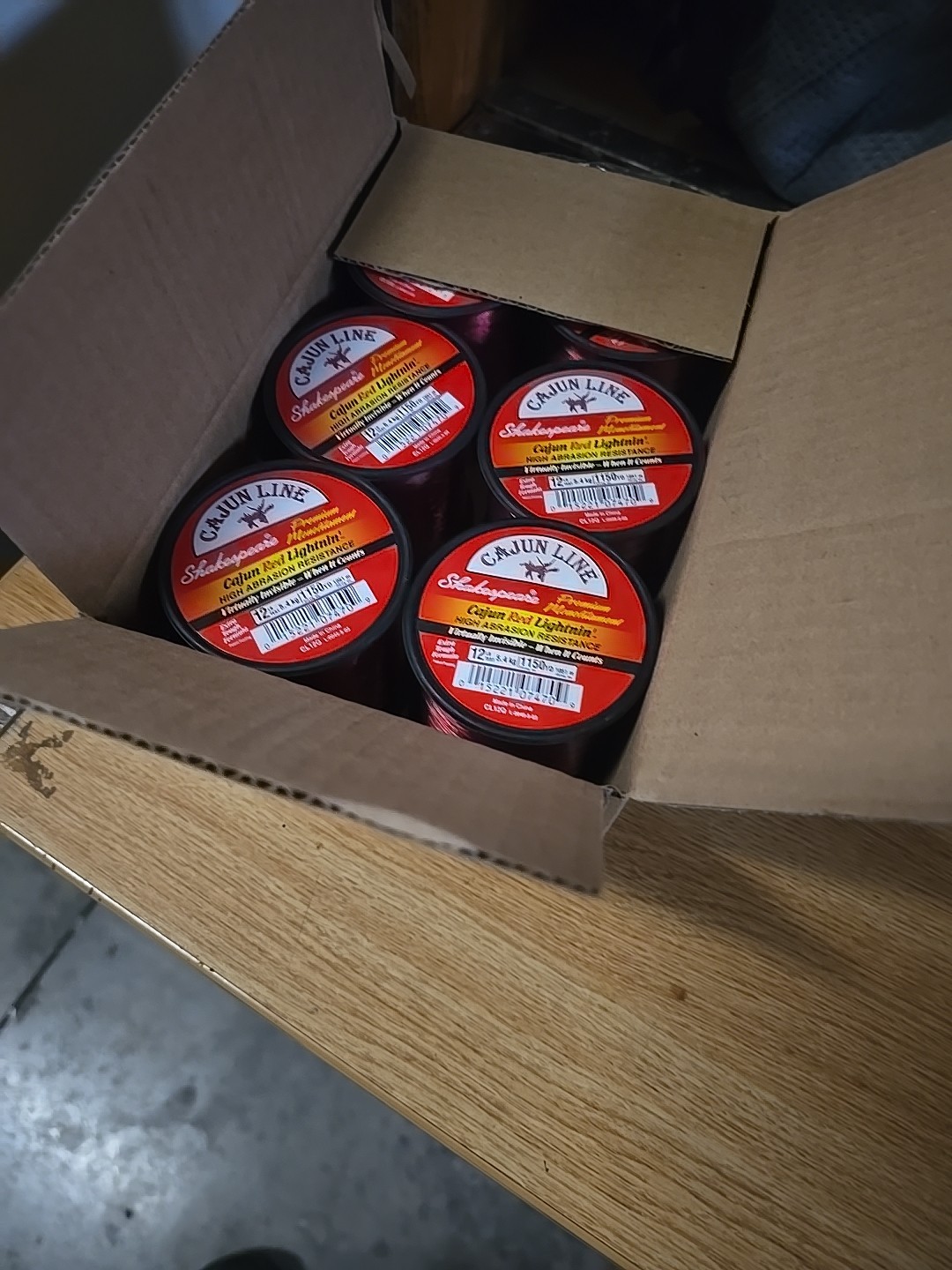 Cajun Line Red Lightnin 12lb Monofilament 1150yd Spool Fishing Line NEW