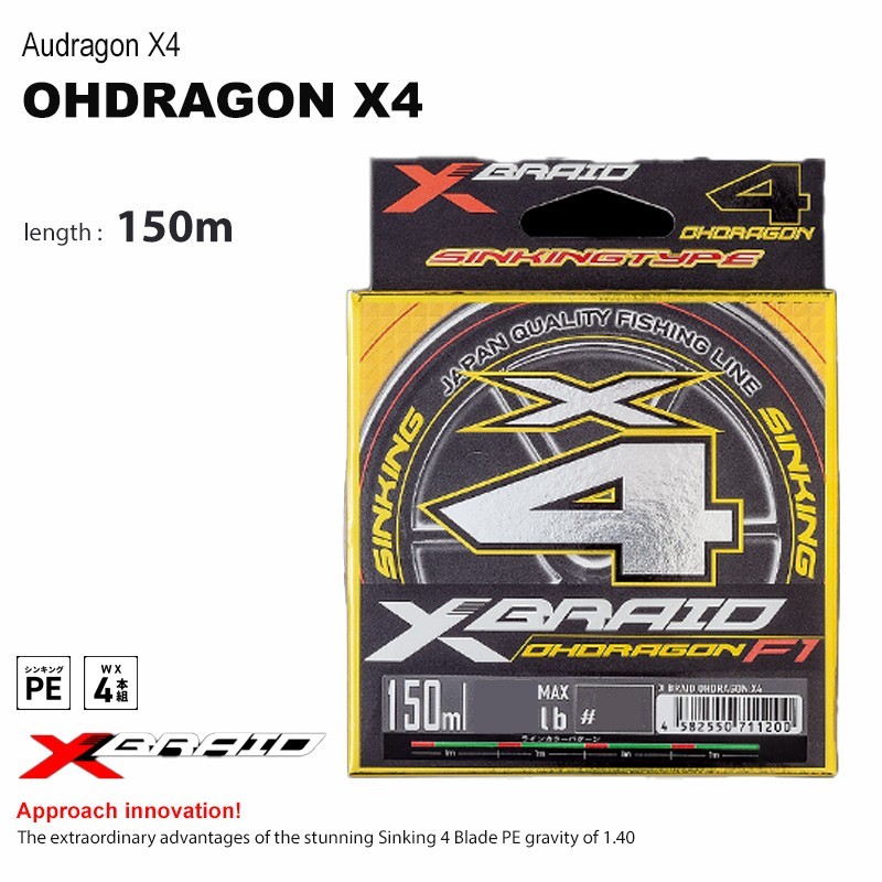 YGK YOTSUAMI XBRAID OHDRAGON X4 Braid Line PE Line made in japan