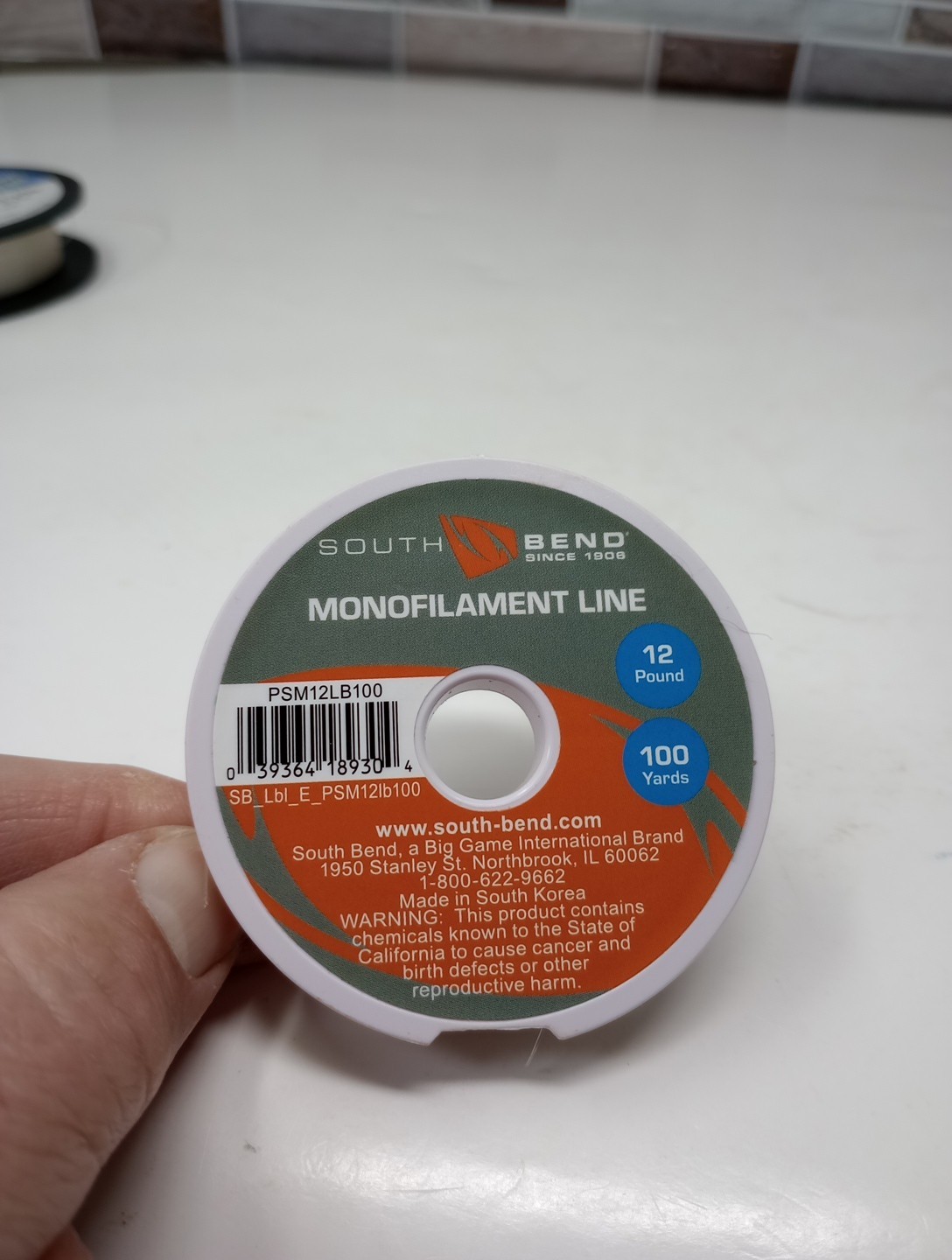 South Bend Fishing Monofilament Line – Small Diameter, 12lb Test USED