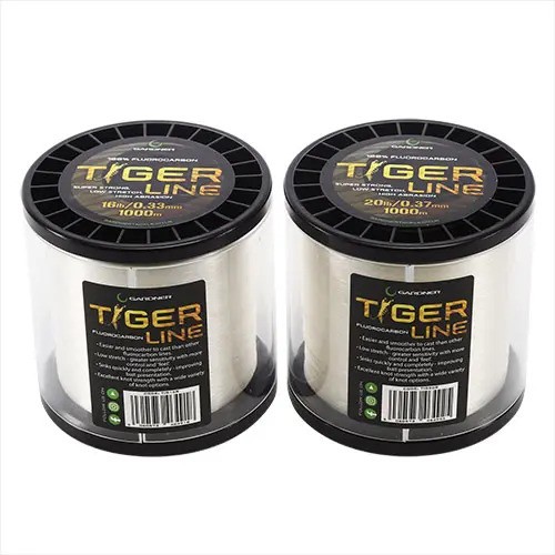 Gardner Tackle Tiger Line Fluorocarbon Mainline – Carp Barbel Coarse Fishing