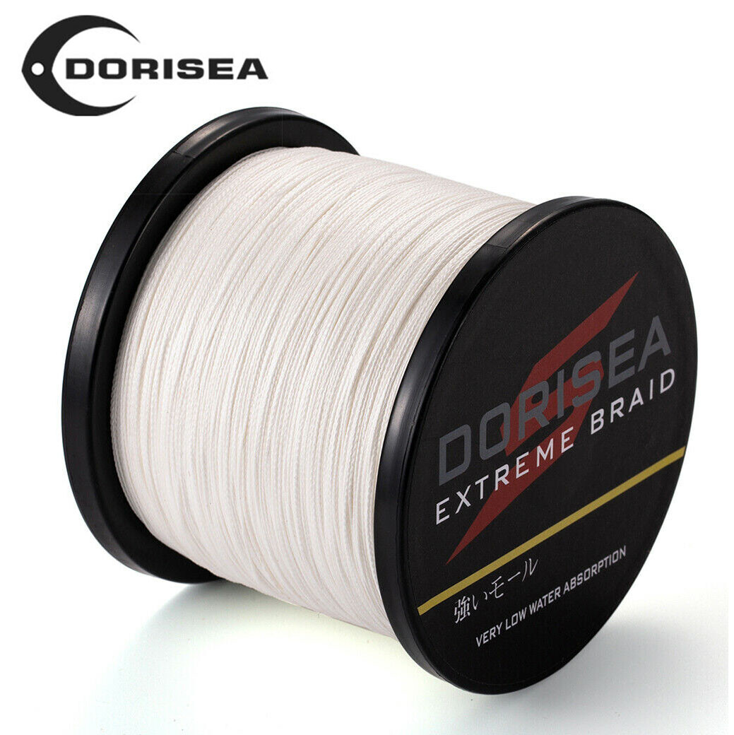 White Dorisea 100M/300M/500M/1000M Super Power pe Braided Fishing Line 6LB-300LB