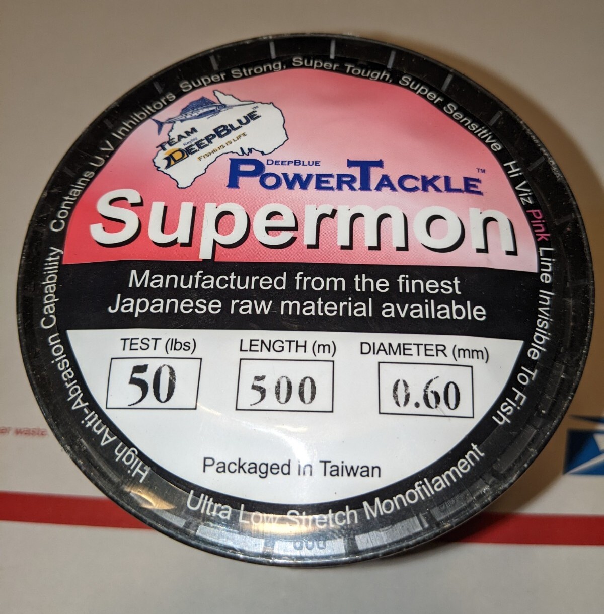 DeepBlue PowerTackle Supermon Pink 500M Fishing Line Monofilament 50LB NEW