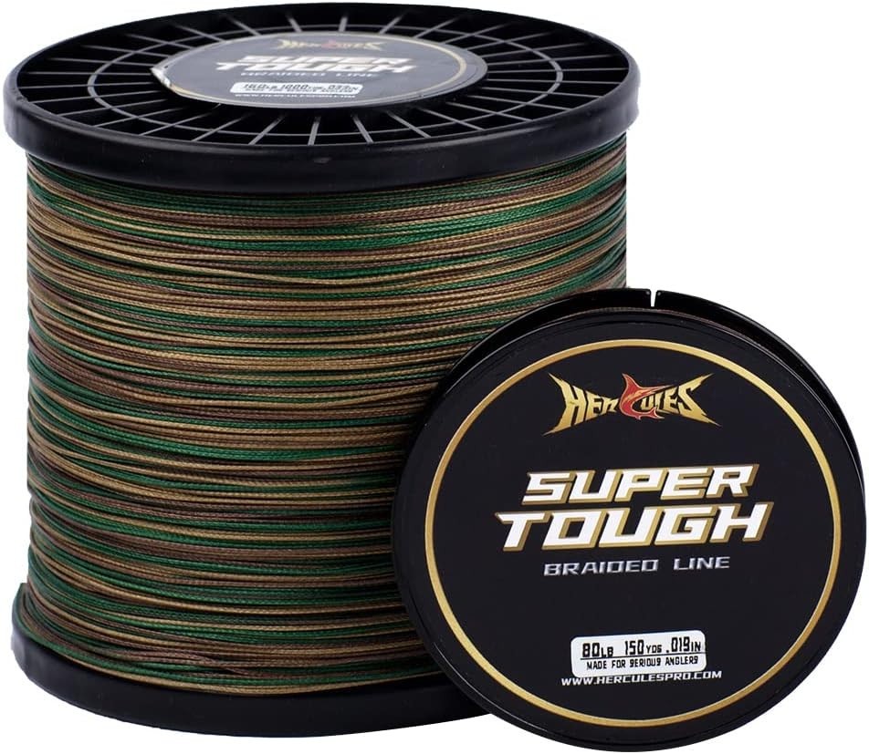 Super Tough Braided Fishing Line 4/8 Strands – 300 Yards, 4lb to 160lb Strength