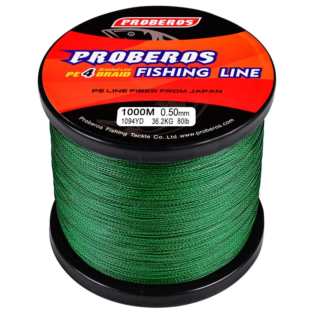 Braided Fishing Line 4 Strands Strong Multifilament PE Braid Wire for Saltwat…