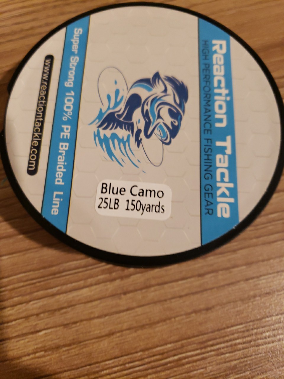 Reaction Tackle High Preformance Braided Fishing Line Blue Camo 25lb 150 yards