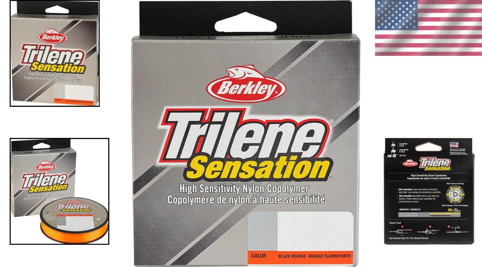 High-Visibility Blaze Orange Fishing Line from Trilene: 6lb, 330yd Monofilament