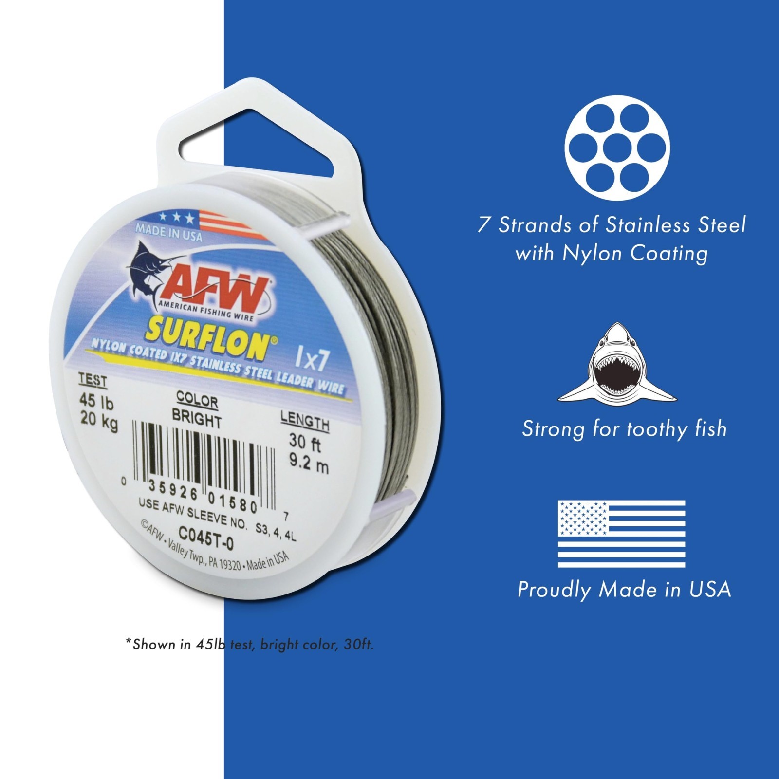 Nylon Coated Stainless Steel Wire Fishing Leader – Saltwater 10lb to 250lb Test,