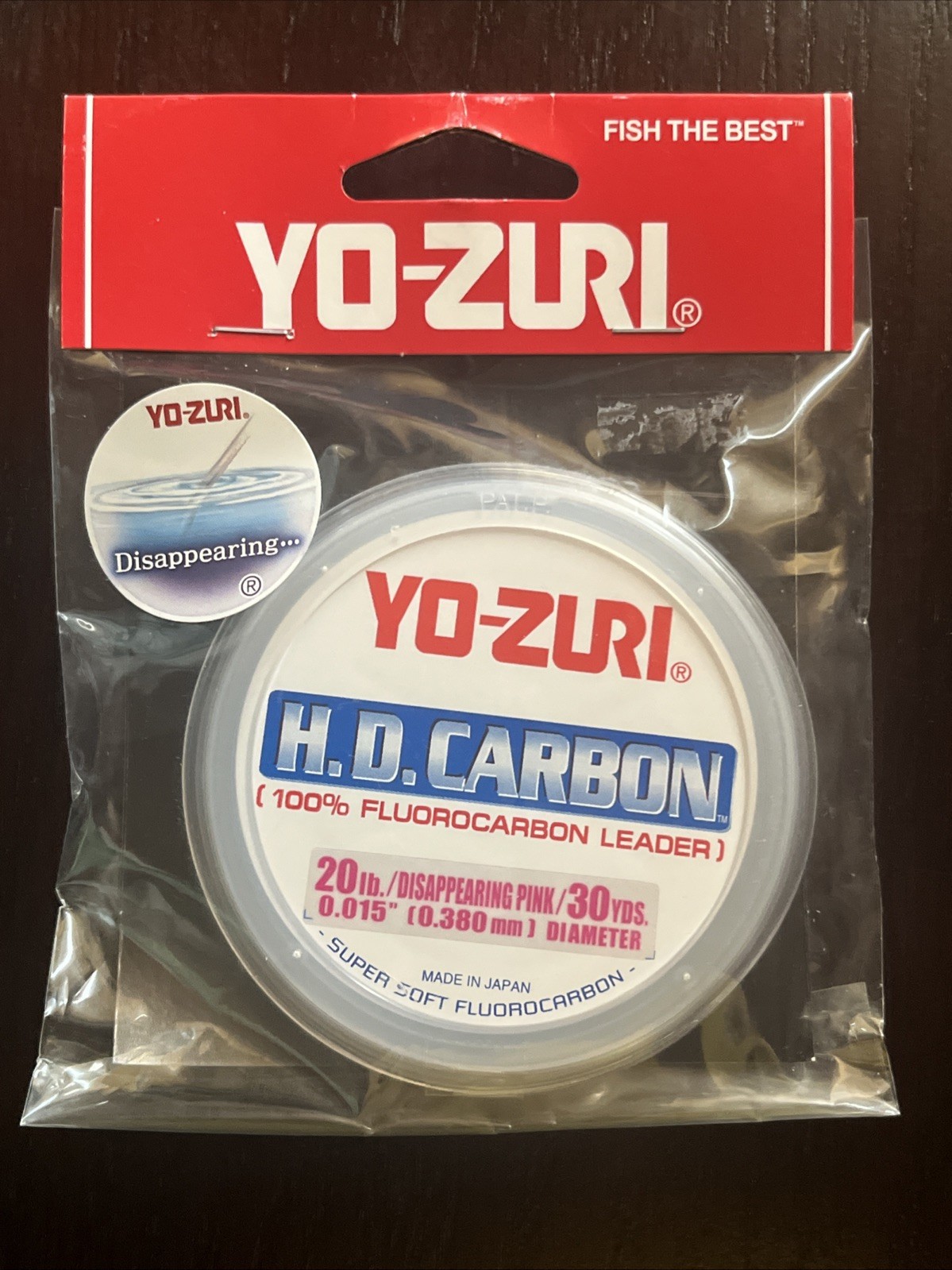Yo-Zuri HD Carbon 100% Fluorocarbon Leader 20lb 30yd Disappearing Pink NEW R889