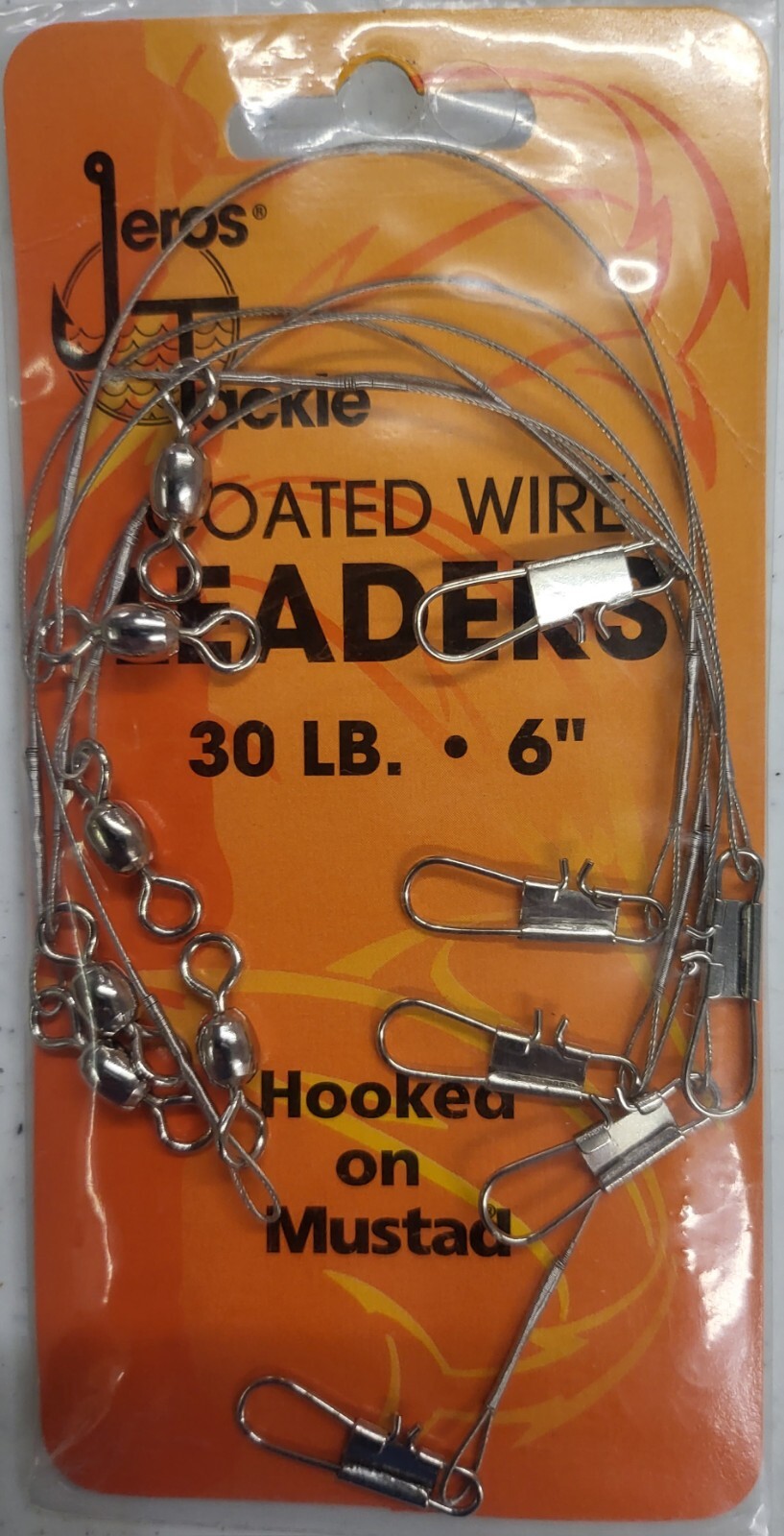 6 Silver Coated Wire Leaders 30 LB. 6 Inch