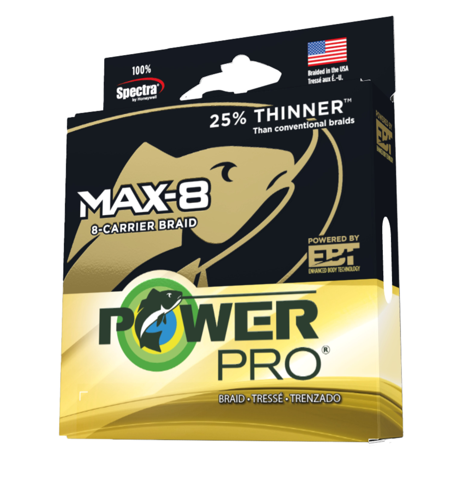 PowerPro MAX-8 Braided Fishing Line – 4_Color – 80lb – 9000ft/3000yd/2750m (3…