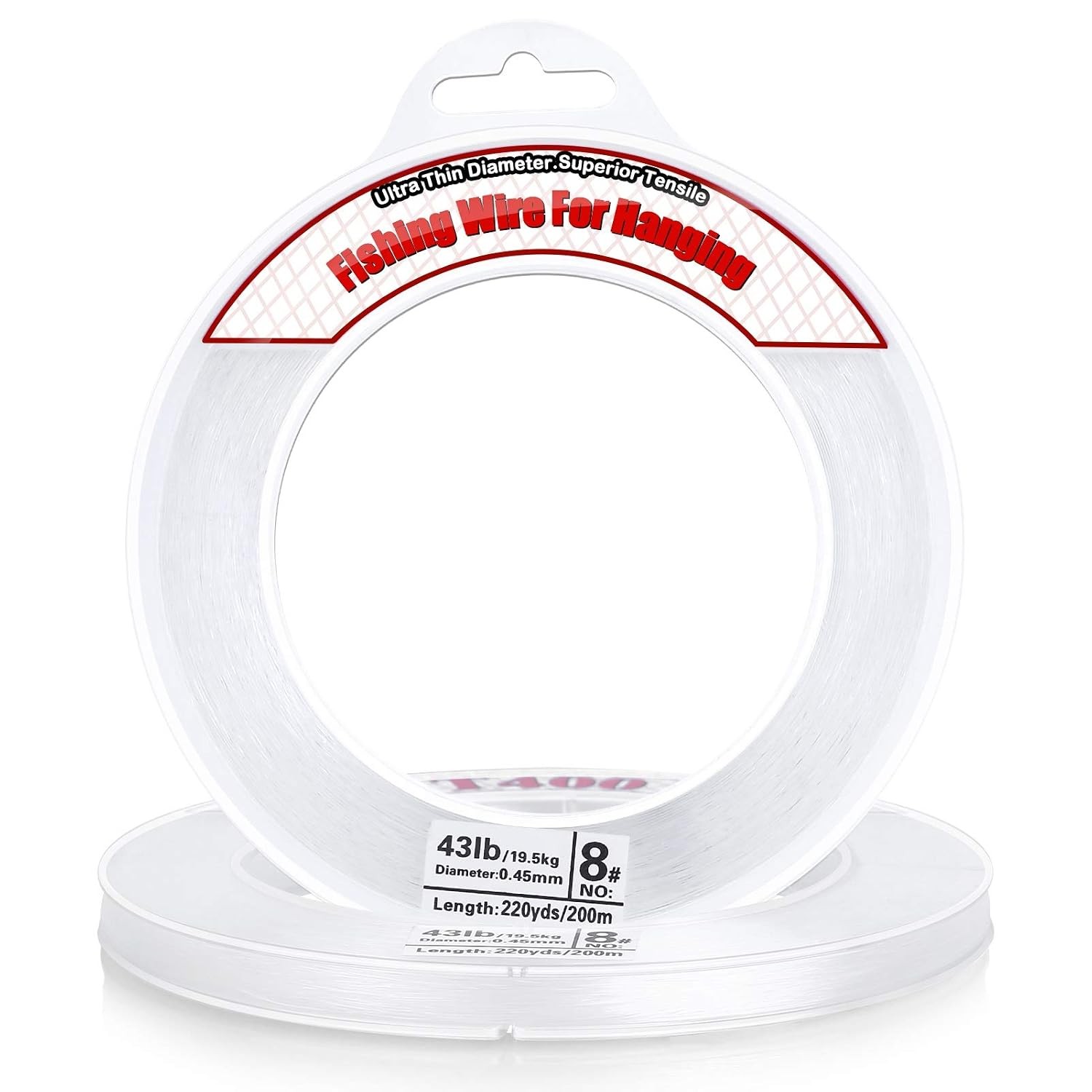 Clear 0.45mm 656ft Invisible Fishing Wire 40lb Strong Fishing Line