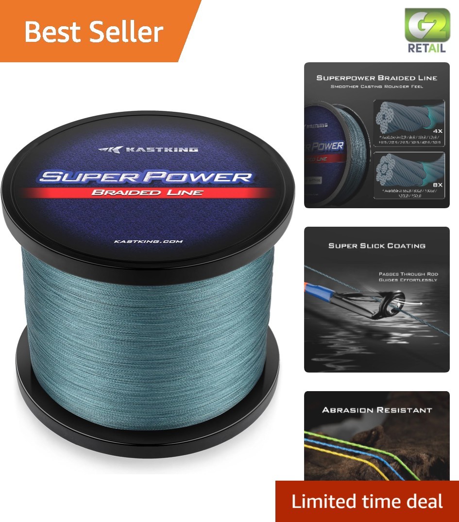 Multi-Color SuperPower Braided Fishing Line – 8lb Strength, Superior Control
