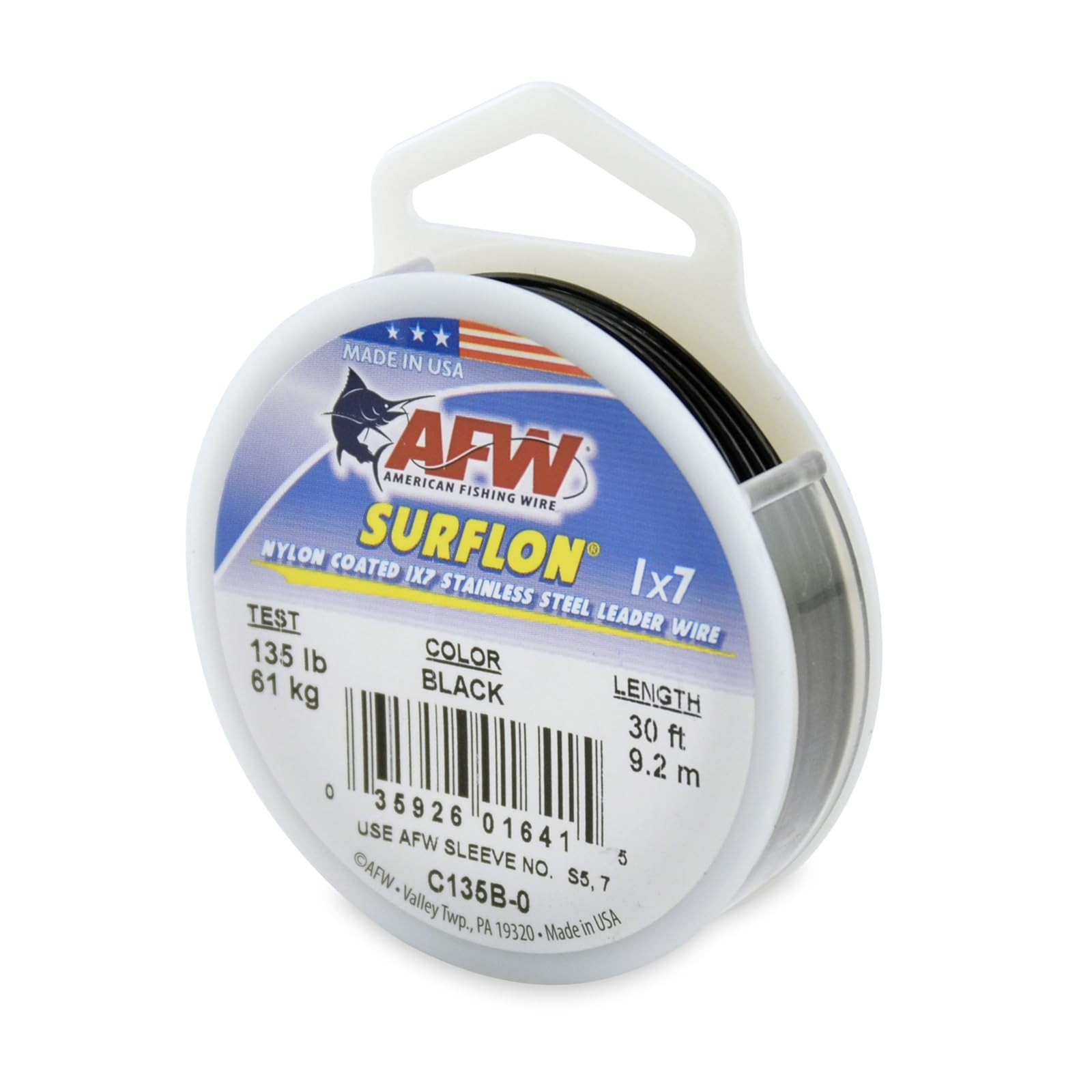 30ft 135lb Test Black Fishing Line Stainless Steel Leader Wire Saltwater Use