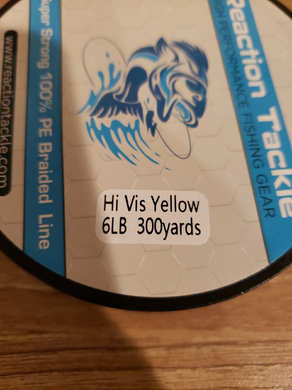 Reaction Tackle High Preformance Braided Fish Line Hi Vis Yellow 6lb 300 yards