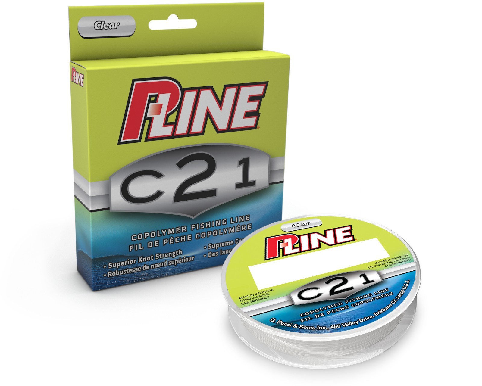 5-PACK P-Line C21 Fishing Line – 8lb Test 300yds each; 1500yds total