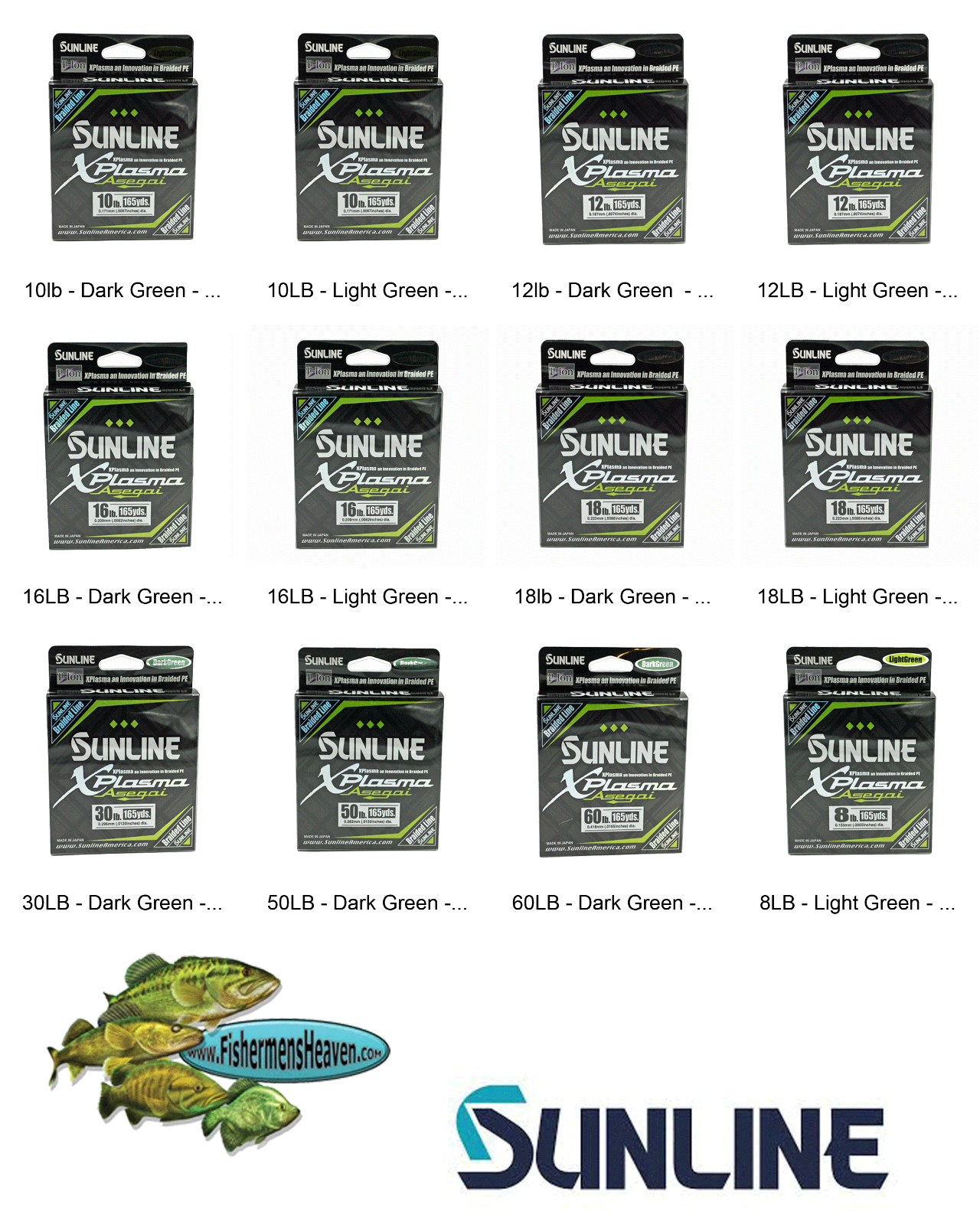 Sunline Braid Xplasma Asegai Pick Any Pound Test Color 165 Yard Fishing Lines