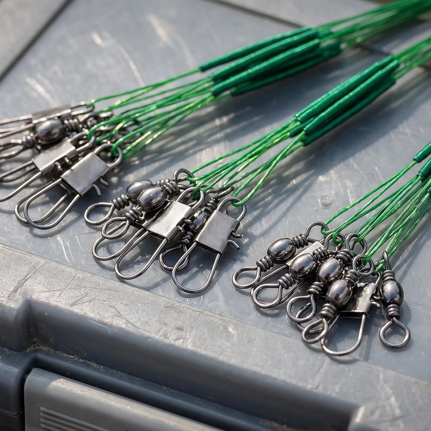 60PCS Stainless Steel Fishing Leaders Set in 6in, 8in, 10in Sizes – Durable &…