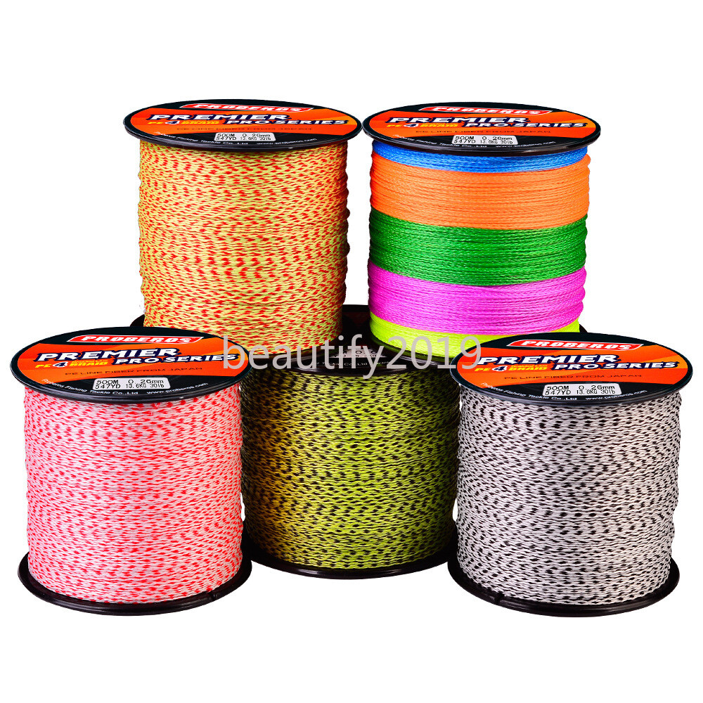 500M Multifilament PE Braided Fishing Line 4 Stand 6LB-120LB