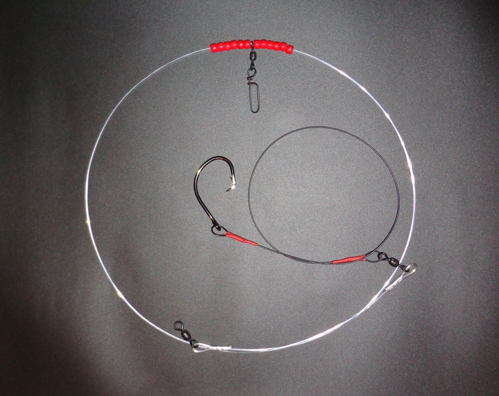 6Ft Shark Fishing Leaders, Cast/Kayak, 13/0 Inline Circle Hook, Handmade, 2 PACK