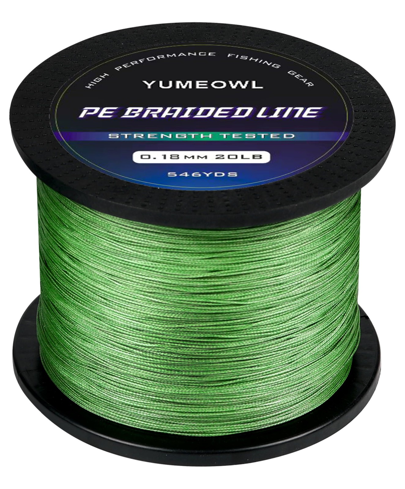 Braided Fishing Line, 4 Strand, Moss Green, 164 Yards, 4lb, 0.05mm