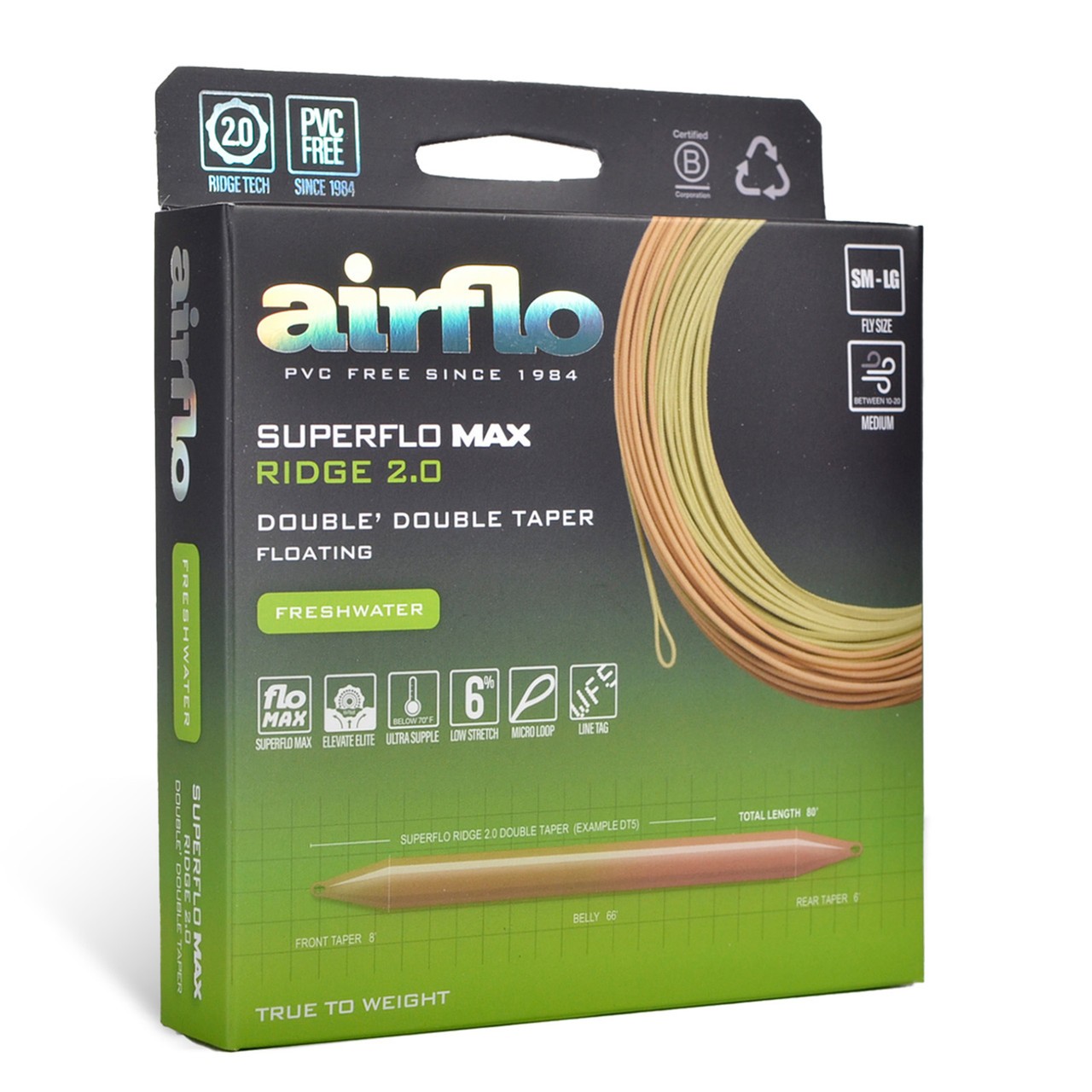 Airflo Superflo Max Ridge 2.0 Double Taper Lichen Tan – New