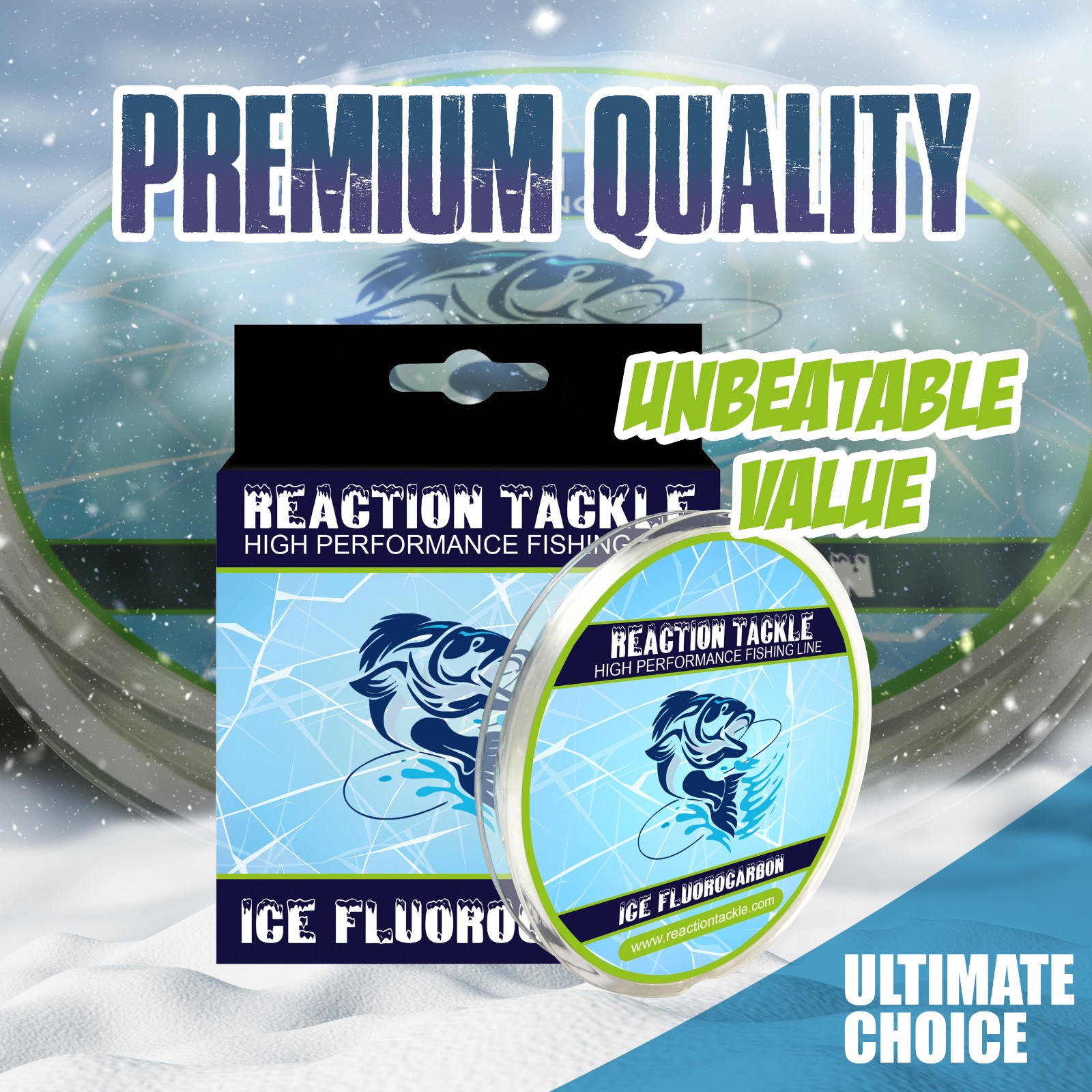 Reaction Tackle Ice Fishing Fluorocarbon