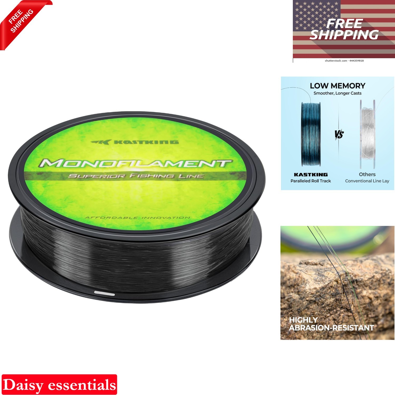 Monofilament Fishing Line 300 Yards 30lb Abrasion Resistant Low Memory Nylon