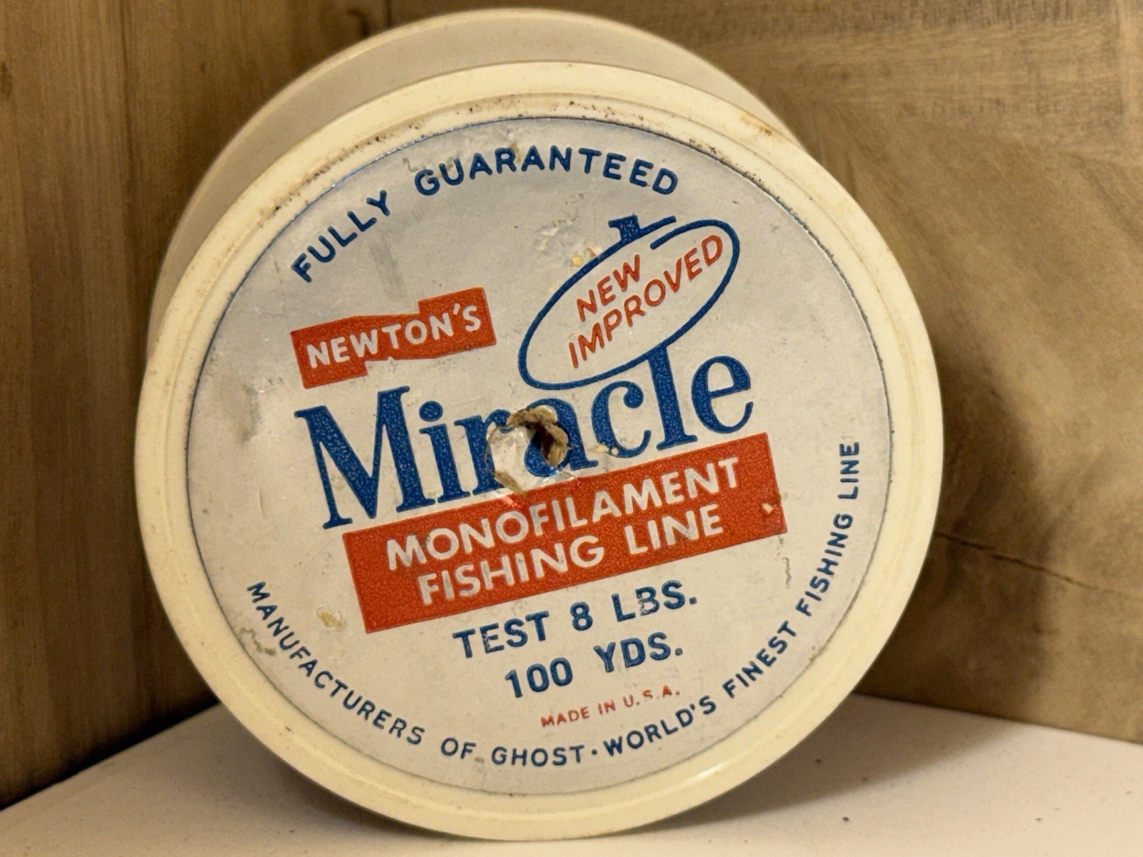 Newton’s Miracle Monofilament Fishing Line 8 lb 100 Yds Vintage USA