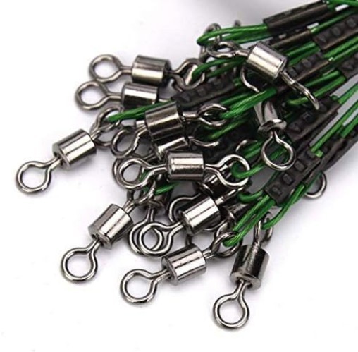 150LB Fishing Line Leaders – 10 Pack Stainless Steel Anti-Bite Rigs for Anglers
