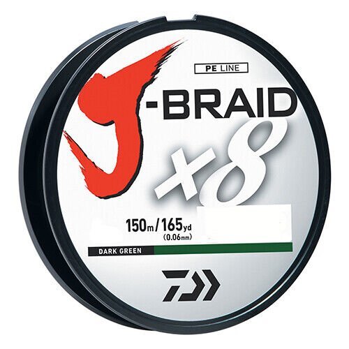 Daiwa J Braid x8 Braided Line 20lb 300M Filler Spool Dark Green JB8U20-300DG