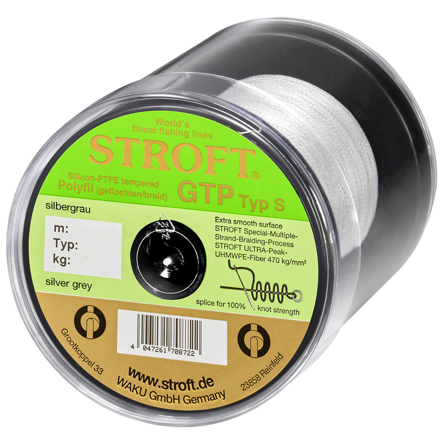 Line Stroft GTP Typ S Woven 600m Silver-Grey Fishing Line Canvas String