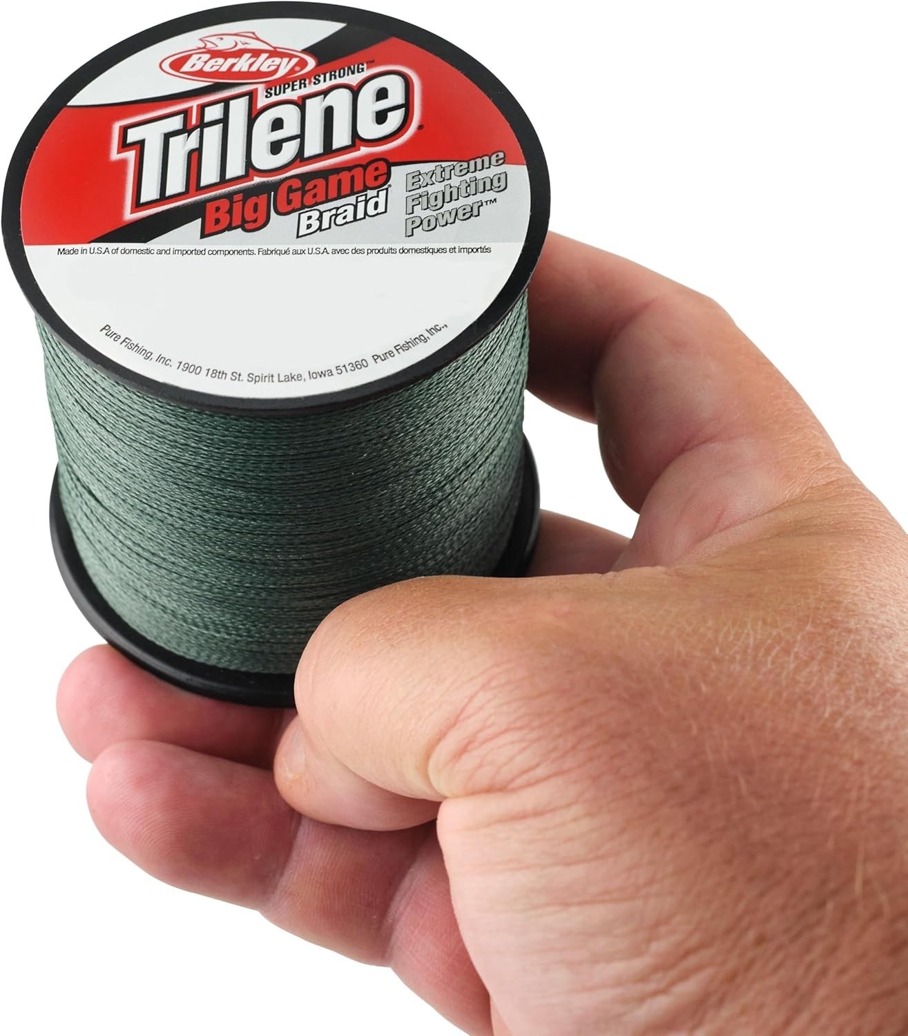 Trilene Big Game Braid Fishing Line – 30lb, 328yd, Abrasion Resistant Green