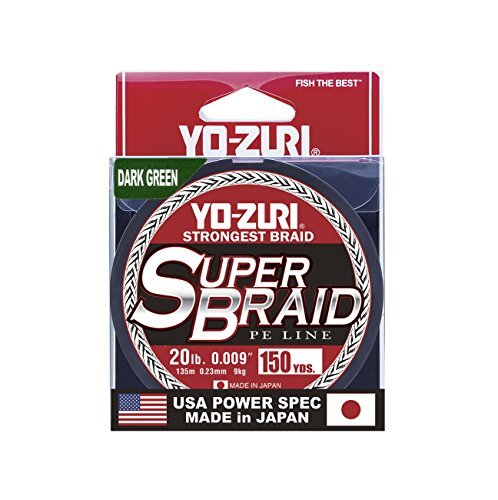 Yo-Zuri SuperBraid Dark Green 150 Yards Superbraid Fishing Line 20 Pound