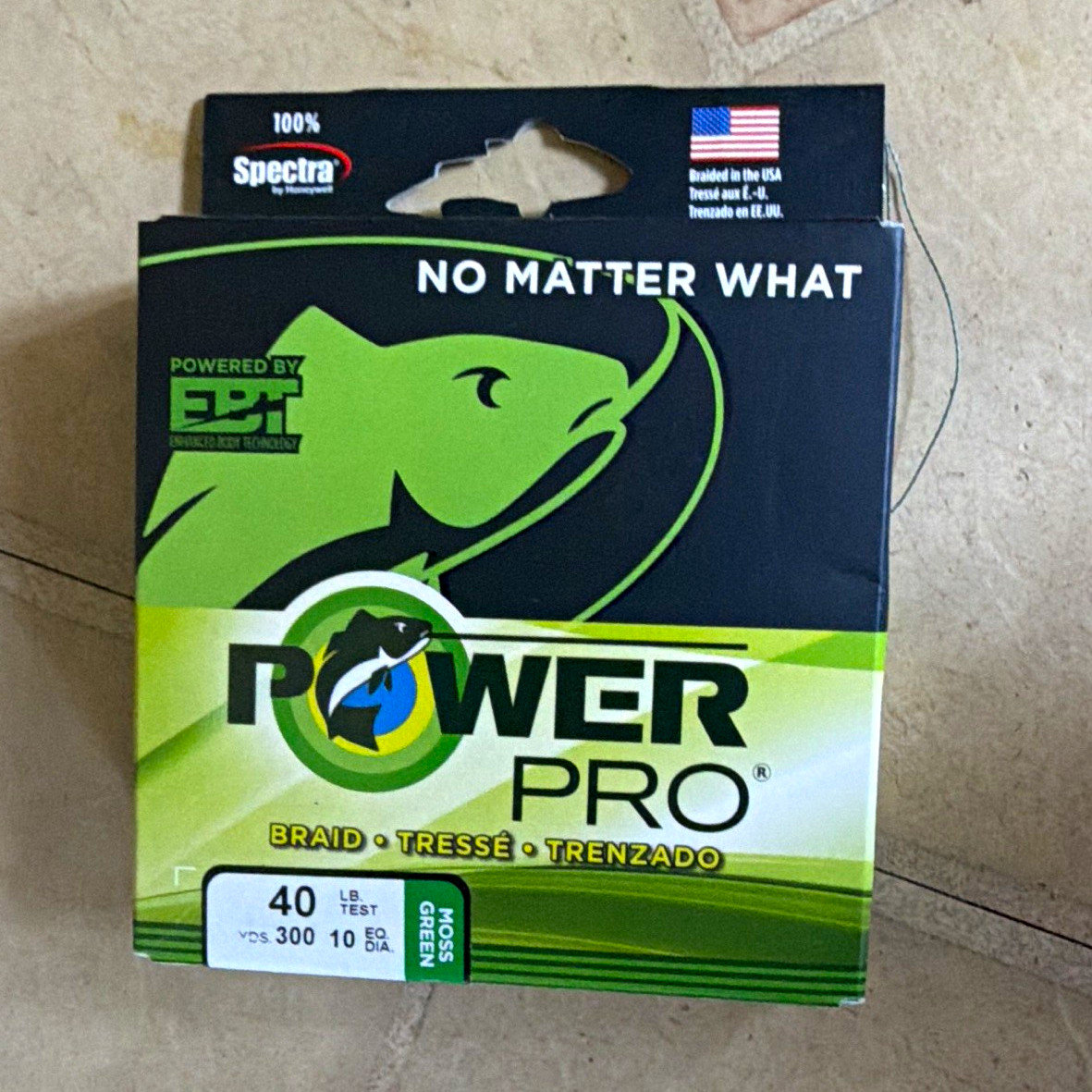 PowerPro Microfilament Braided Fishing Line Green 40 lb 300 yd 0.32 mm